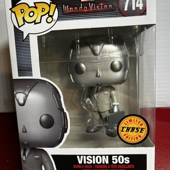 Funko Pop! #714 Vision 50s WandaVision CHASE Exclusive Misb Vinyl Figure Limited - Picture 1 of 3